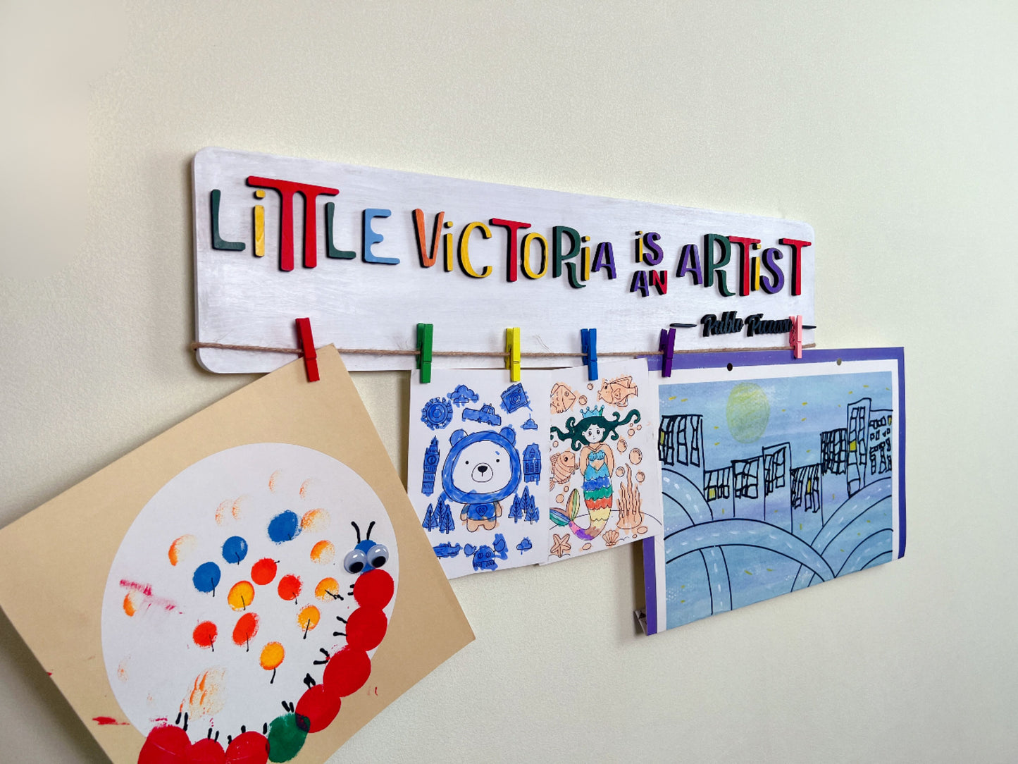 Personalized Kids Artwork Display